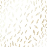 Лист односторонней бумаги с фольгированием Golden Feather White,ТМ Фабрика Декора