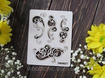 Чипборд набор Завитки 2 от WOODchic, 7,7х4 см 7х3 см 6,3х2,2