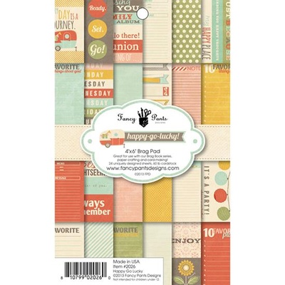 Набор скрапбумаги Fancy Pants - Happy-go-lucky Brag Pad, 10х15 см, 24 листа