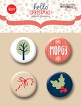 Набор скрап-фишек для скрапбукинга от Scrapmir - Hello Christmas, 4 шт.