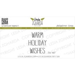 Акриловый штамп Lesia Zgharda TA167 Warm holiday wishes, размер 2.1х2.6 см
