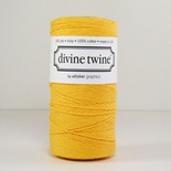 Хлопковый шнур от Divine Twine - Yellow Solid, 1 мм, цвет желтый, 1м