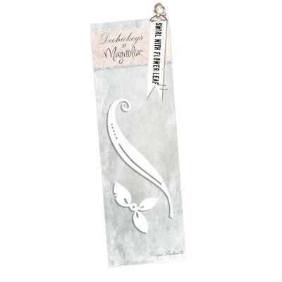 Лезвие от Magnolia Doohickeys Swirl leaf with Flower Laef