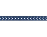 Лента в горошек BoBunny - Dark Denim Double Dot, ширина 1 см, длина 90 см