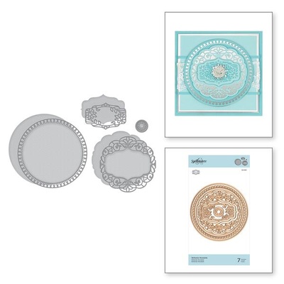 Ножи для вырубки от Spellbinders - Shapeabilities Brillante Rondelle Etched Dies Vintage Treasures by Becca Feeken