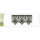 Акриловый штамп Lesia Zgharda F057 Кружево корунка, размер 7,5х3,7 см.
