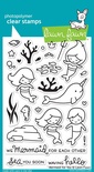 Штампы и ножи от Lawn Fawn - Mermaid for You, 27 шт. + 19 шт.