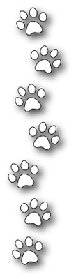 Нож для вырубки от Poppystamps - Dog Paw Border