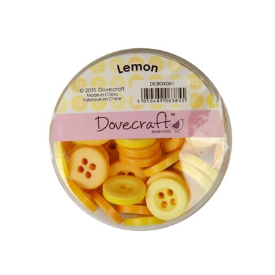 Набор пуговиц от Dovecraft - Lemon, 60 шт