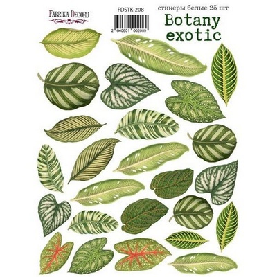 Набор наклеек (стикеров) 25 шт Botany exotic 208, ТМ Фабрика Декора