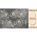 Набір чіпбордів Троянди 343, колір молочний, ТМ Фабрика Декору