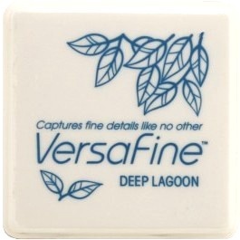 Пігментне чорнило швидкого висихання від Tsukineko - VersaFine 1in Cube Pads Deep Lagoon