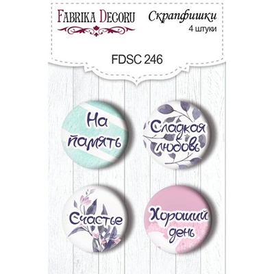 Набор скрапфишек ТМ Фабрика Декора из 4 шт № 246, Mysterious garden