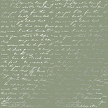 Аркуш одностороннього паперу з фольгуванням Silver Text Olive 30,5x30,5см, ТМ Фабрика Декору