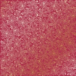 Аркуш одностороннього паперу з фольгуванням, дизайн Golden Poinsettia Blackberry, 30,5см х 30,5см, ТМ Фабрика Декору