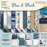 Набор двусторонней бумаги от Scrapmir - Blue & Blush, 20х20см, 11 шт