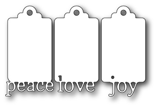 Ніж для вирубки від Poppystamps - Peace Love and Joy Tags