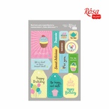 Высечки для скрапбукинга, самоклеющие от ROSA TALENT - Cake delicious 1, картон, 12,8х20см
