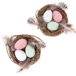 Декоративні гнізда Decorative Nests Eggs & Feathers, 2 шт, dpCraft