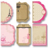 Мини карточки отрывные от Folia -  Design Paper Mini "Catties", Paris