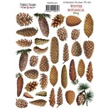 Набор наклеек (стикеров) 35шт Winter botanical diary 231, ТМ Фабрика Декора