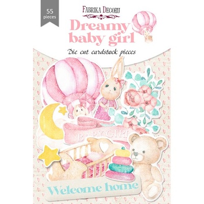 Набор высечек коллекция Dreamy baby girl 55 шт, ТМ Фабрика Декора