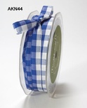Лента SOLID/CHECK, цвет ROYAL BLUE/WHITE, ширина 9,5мм, длина 90см