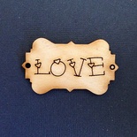 Деревянная фигурка WOOD-061 - Love, 1 штука