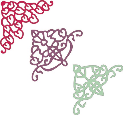 Нож для вырубки от Cheery Lynn Designs - Lace Corner Deco E