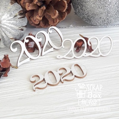 Чипборд ScrapBox - Набор 2020 год большой Hi-462