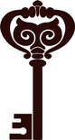 Акриловый штамп Key Stamp 1 Ключ, размер 1,8 * 3,4 см