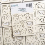 Набор чипборда от Mona Design "Улыбайся",толщина 1,15 мм, 10 шт.