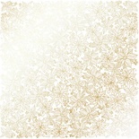 Лист односторонней бумаги с фольгированием Golden Poinsettia White, ТМ Fabrika Decoru