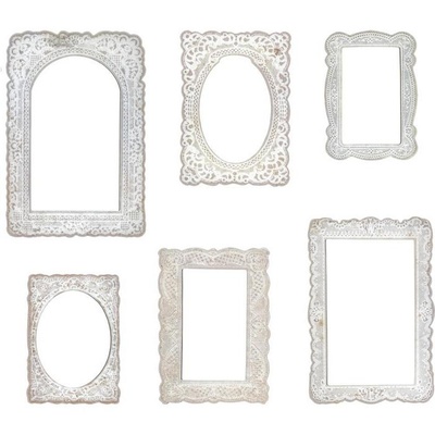 Набор рамочек из чипборда Tim Holtz - Idea-Ology Baseboard Frames - Lace, 6 штук