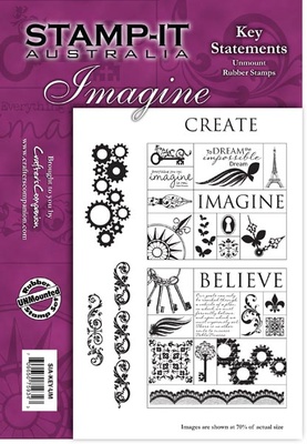 Набор резиновых штампов от Crafter's Companion - Key Statements, 6 шт.