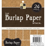 Набор кардстока DCWV Burlap, 15х15 см, 24 листа, с мешковиной