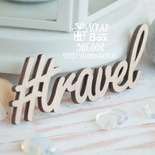 Деревянные фишки ScrapBox - Надпись #travel Wfi-008