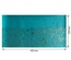 Отрез кожзама с тиснением  золотой фольгой Golden Pion Turquoise, размер 500мм х 250мм, ТМ Фабрика Декора