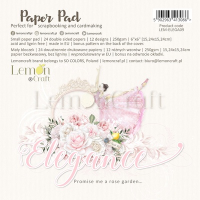 Набір паперу для скрапбукінгу Lemoncraft - Elegance, 15х15 см