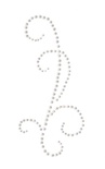 Стразовая наклейка от Kaisercraft - Self - Adhesive - Rhinestone Flourishes, цвет серебро