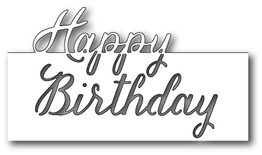 Ножи  от  Memory  Box  -  DIES  -    Grand  Happy  Birthday  Script