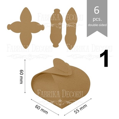 Набор картонных заготовок 006, ТМ Fabrika Dekoru, 6 штук, выбор цвета