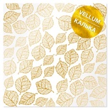 Лист кальки (веллум) с фольгированием Golden Leaves, ТМ Фабрика Декора