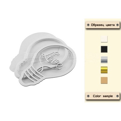 Заготовка для шейкера Lightbulb LOVE 11,5х7,7 см, цвет золото, ТМ Фабрика Декора