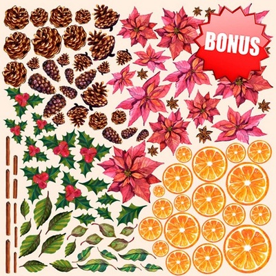 Лист для вырезания №1 Botany winter, 30х30 см, ТМ Фабрика Декору