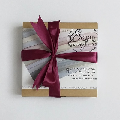 PromoBox от Scrapego - Алкогольные чернила + вспомогательные материалы