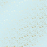 Лист односторонней бумаги с фольгированием Golden stars Blue, ТМ Фабрика Декора