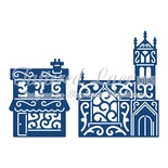 Ножи для вырубки от Tattered Lace - Panorama Church and Shop - Панорама Церковь и магазин
