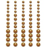 Половинки жемчужин на клеевой основе Queen & Co - Pearls Yellow Sunshine, 60 штук