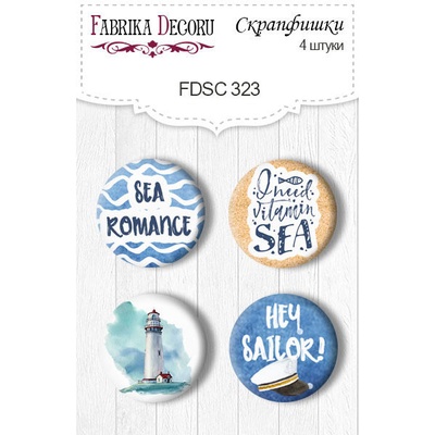 Скрапфишки 4шт. Набор 323, Sea soul, ТМ Фабрика Декору